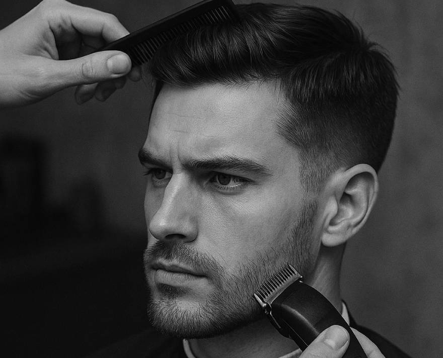 Precision men's haircut in Bangkok at TWENTY.TWO CUT Sukhumvit 22 – expert barbering in a luxury grooming space