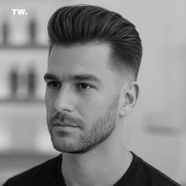 The Hybrid Pompadour with Fade Twist